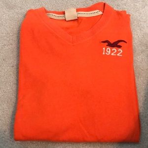 Hollister orange v-neck